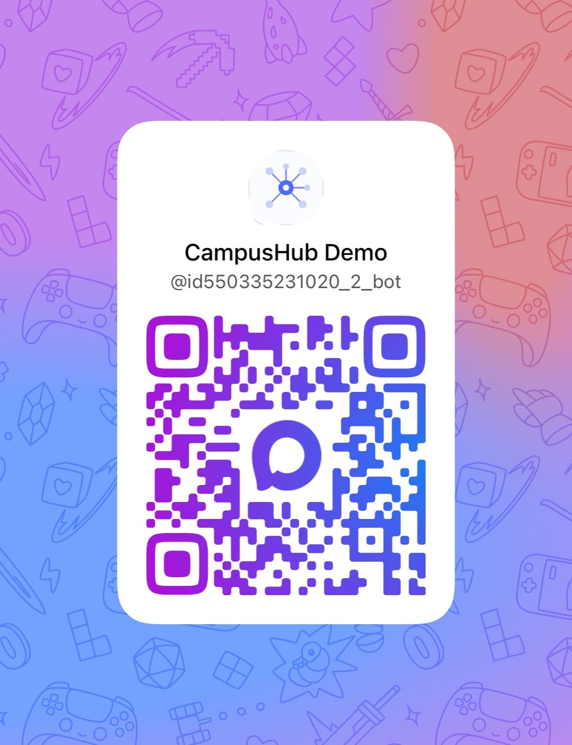 QR-код демо-бота CampusHub в MAX мессенджере
